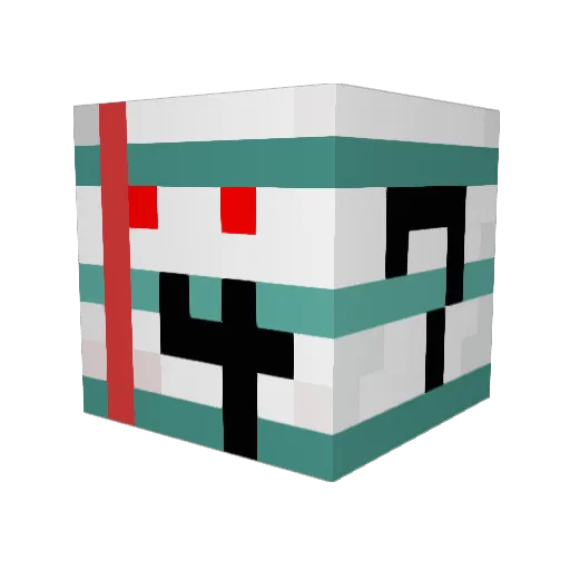 notcharja Minecraft avatar head, 3D render