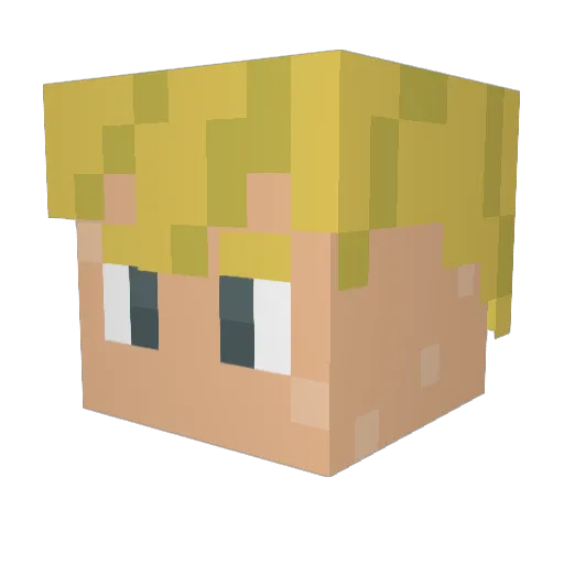 notchrispro64 Minecraft avatar head, 3D render