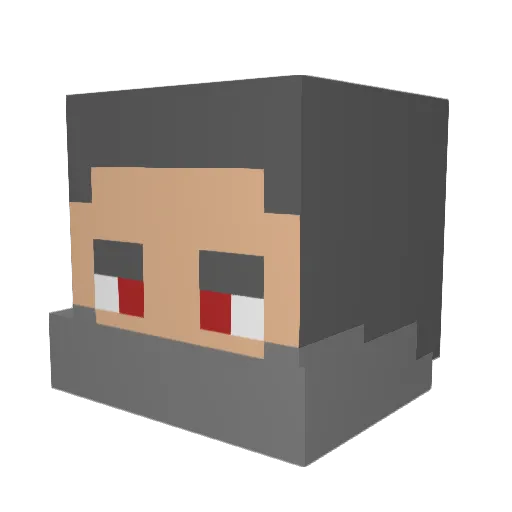 notchzombie66 Minecraft avatar head, 3D render