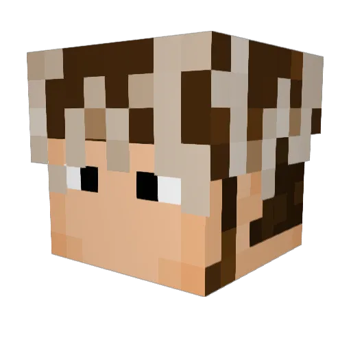 notcordelia Minecraft avatar head, 3D render