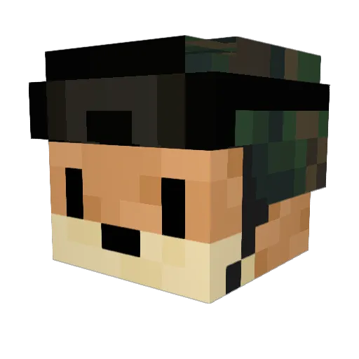 notdavidhd Minecraft avatar head, 3D render
