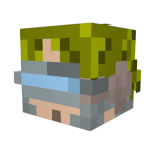 notdeejvy Minecraft avatar head, 3D render