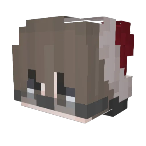 note_min Minecraft avatar head, 3D render
