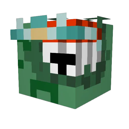 notedfr Minecraft avatar head, 3D render