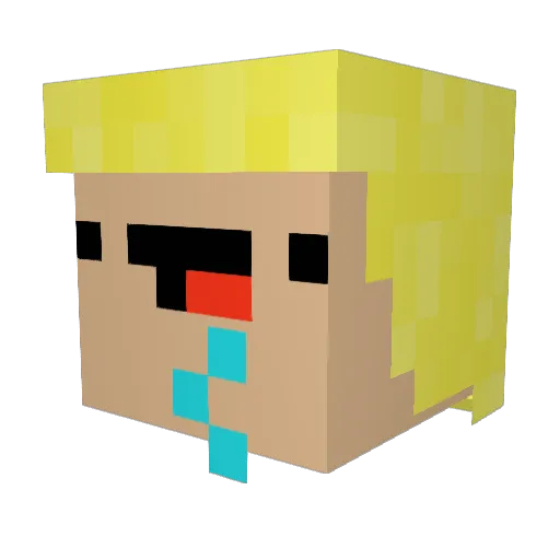 notedik Minecraft avatar head, 3D render