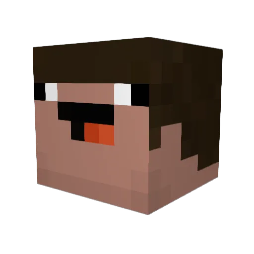 notevenxavier Minecraft avatar head, 3D render