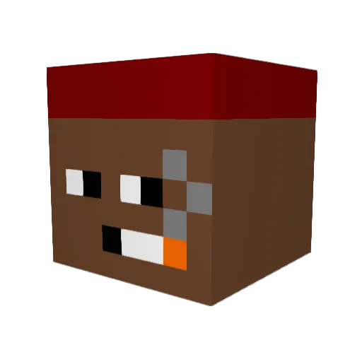 notewie Minecraft avatar head, 3D render