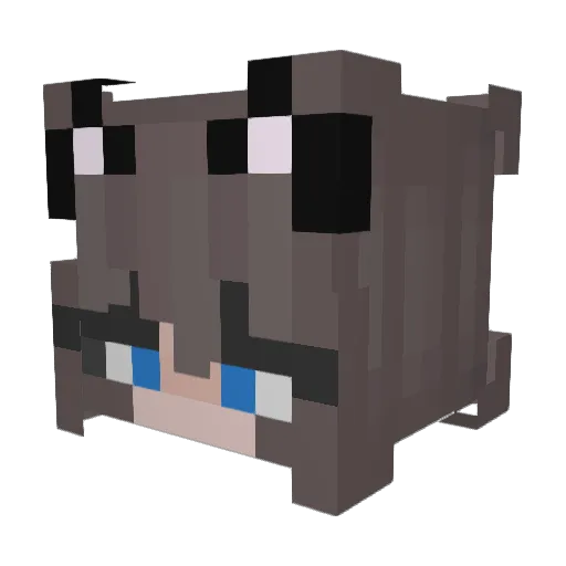 notfaust Minecraft avatar head, 3D render