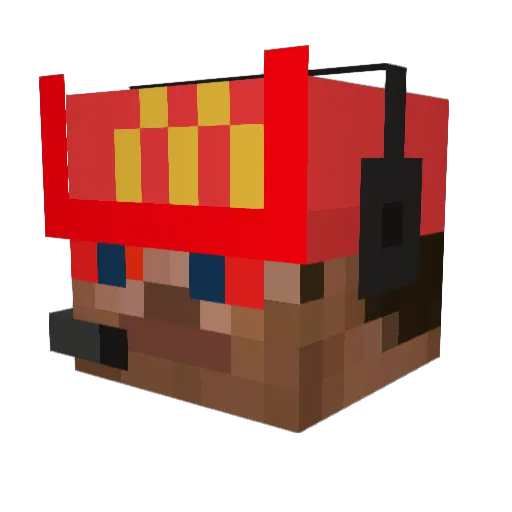 notgeeked Minecraft avatar head, 3D render
