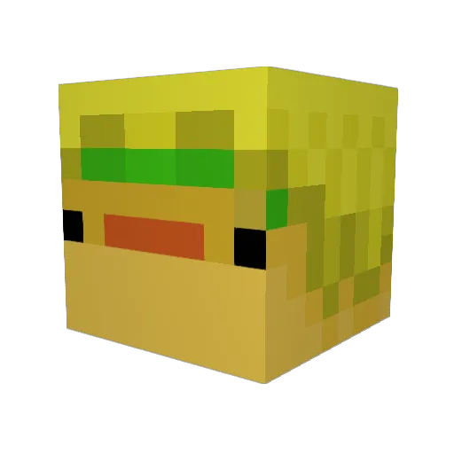 notgwog Minecraft avatar head, 3D render