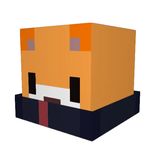 noth1ing Minecraft avatar head, 3D render