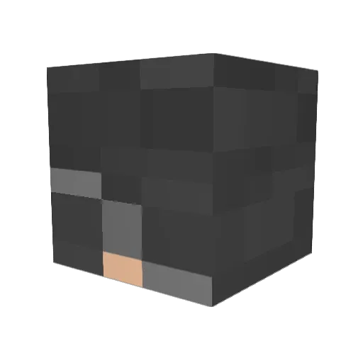 notinventive Minecraft avatar head, 3D render