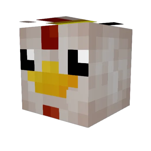 notis4 Minecraft avatar head, 3D render