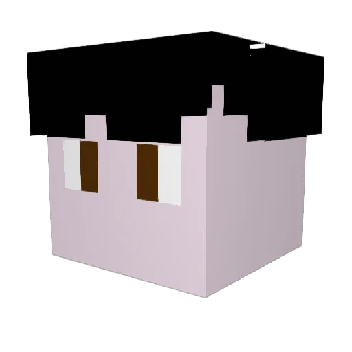 notludo Minecraft avatar head, 3D render