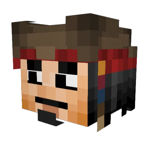 notmecpvp Minecraft avatar head, 3D render