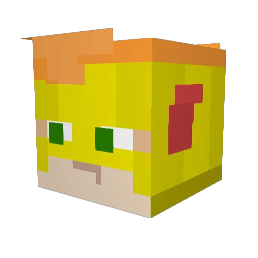 notmetzy Minecraft avatar head, 3D render