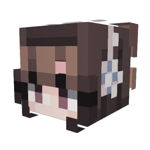 notmiaaa Minecraft avatar head, 3D render