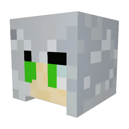 notnikki Minecraft avatar head, 3D render