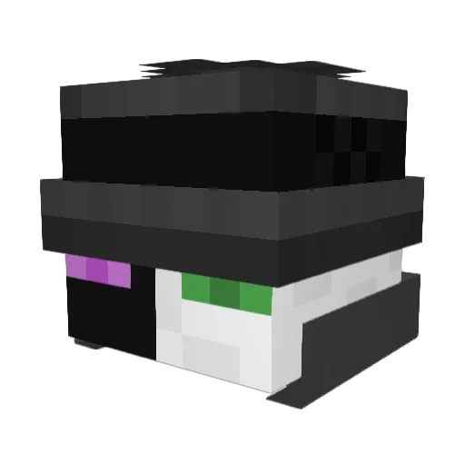 notous Minecraft avatar head, 3D render