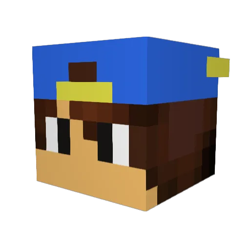 notquiteninja Minecraft avatar head, 3D render