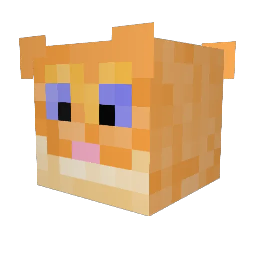 notrelevantin Minecraft avatar head, 3D render