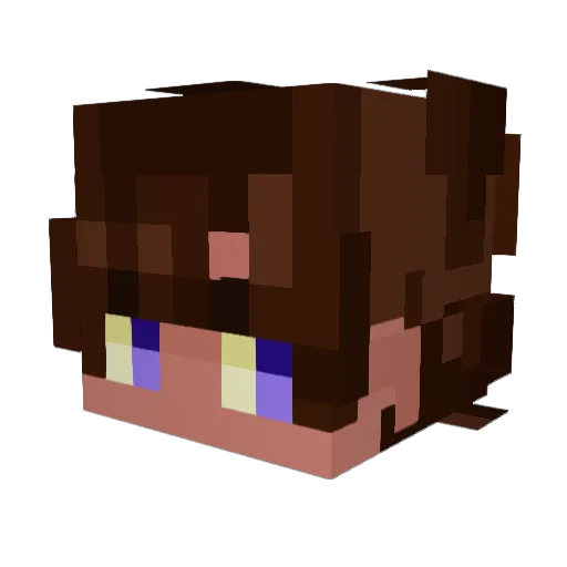 notrelie Minecraft avatar head, 3D render