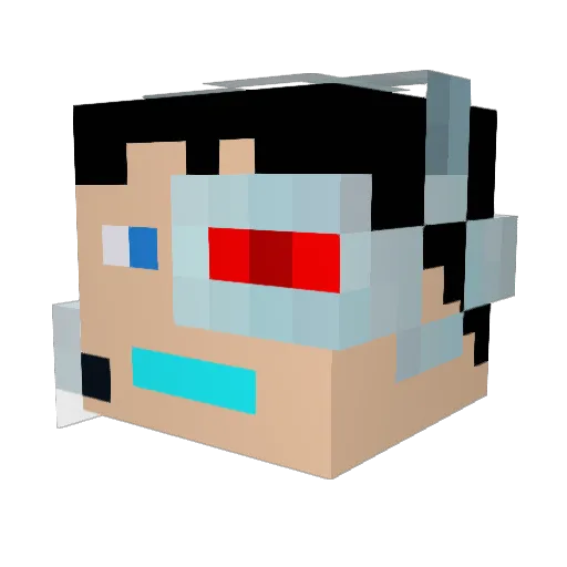 notsej Minecraft avatar head, 3D render