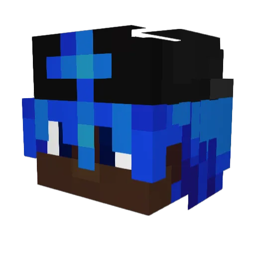 notshihu Minecraft avatar head, 3D render