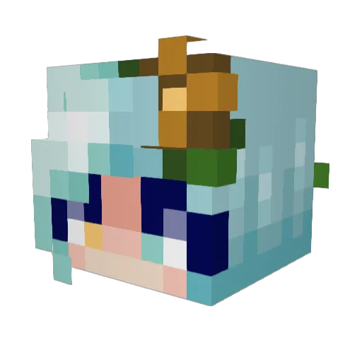 notsogrunk Minecraft avatar head, 3D render