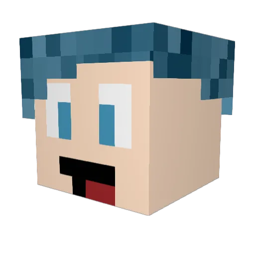 notsosis Minecraft avatar head, 3D render