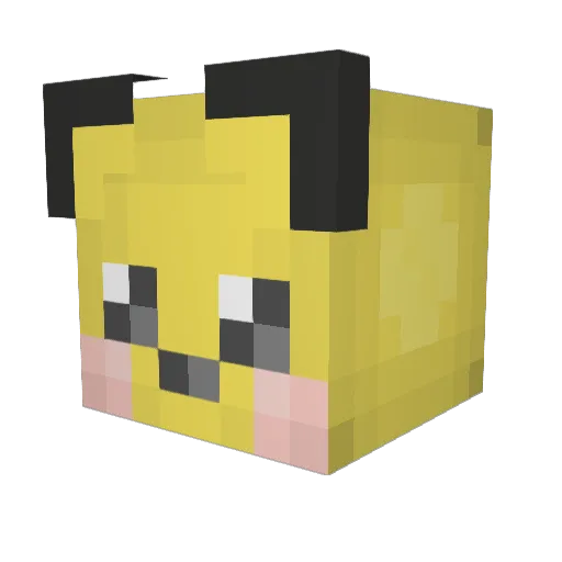 notyamika Minecraft avatar head, 3D render