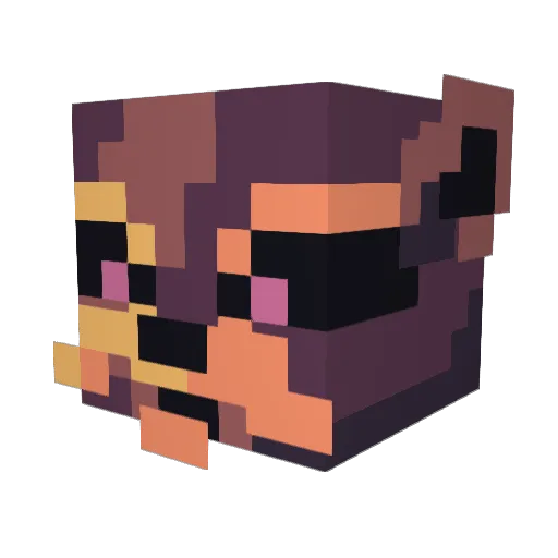 notzelus Minecraft avatar head, 3D render