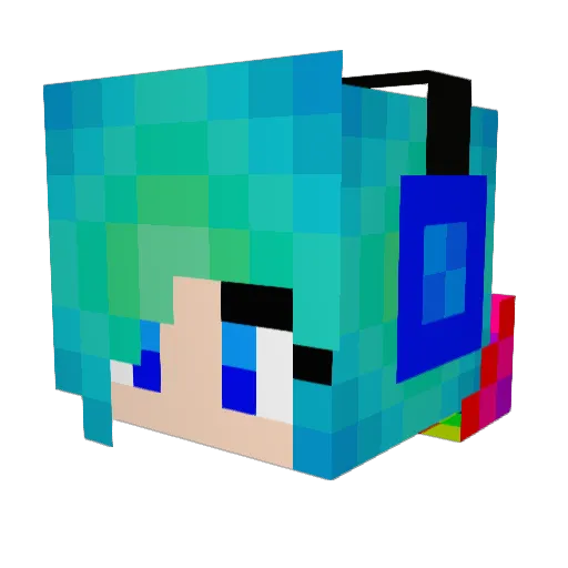 nounette1208 Minecraft avatar head, 3D render