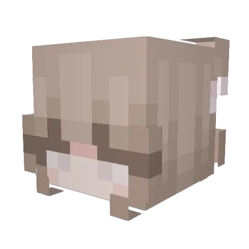 nouniz Minecraft avatar head, 3D render