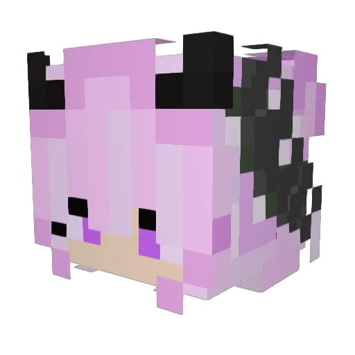 nounomi Minecraft avatar head, 3D render
