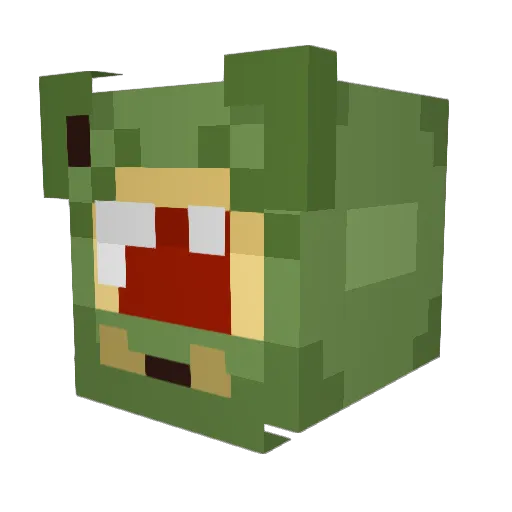 nout_h Minecraft avatar head, 3D render