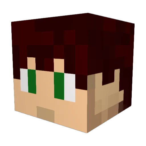 nouzen15 Minecraft avatar head, 3D render