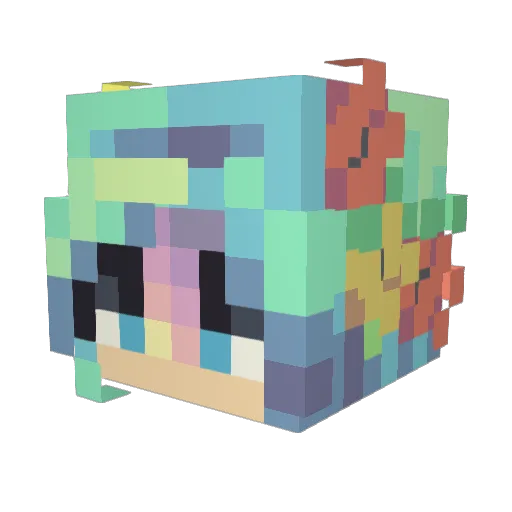 nova365 Minecraft avatar head, 3D render