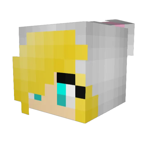 novabelle Minecraft avatar head, 3D render