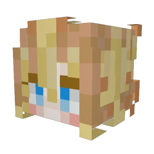 novabolter Minecraft avatar head, 3D render
