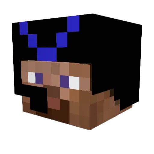 novacat Minecraft avatar head, 3D render