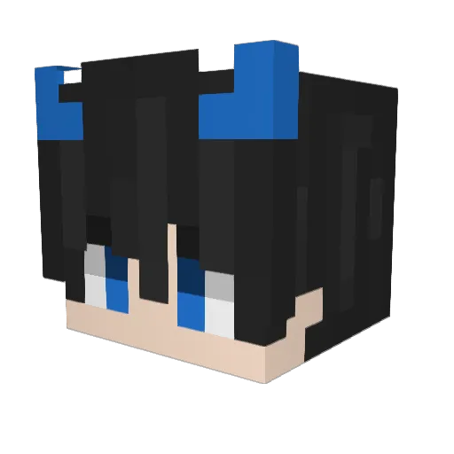 novalcyon Minecraft avatar head, 3D render