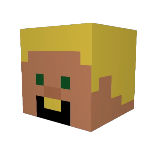 novaultima Minecraft avatar head, 3D render