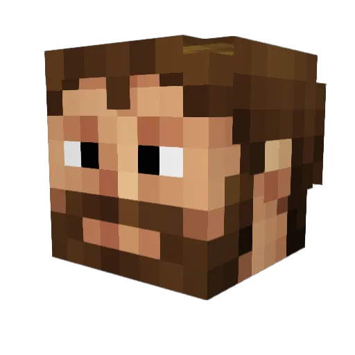 novelnuts Minecraft avatar head, 3D render
