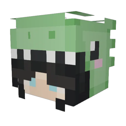 novenaa Minecraft avatar head, 3D render