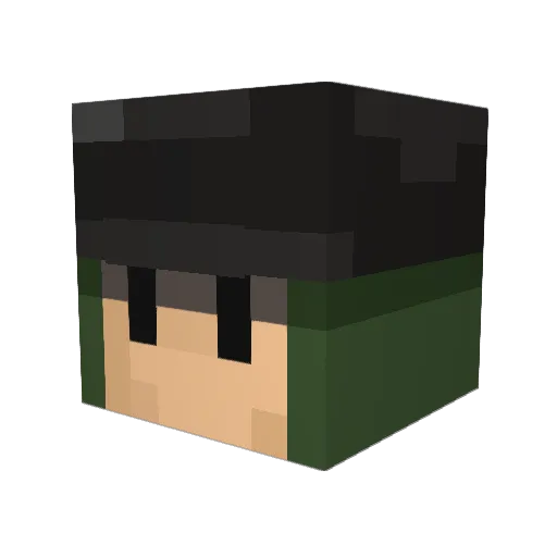 novs Minecraft avatar head, 3D render