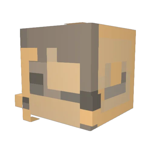 novuulent Minecraft avatar head, 3D render