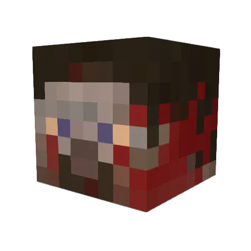 novvon3 Minecraft avatar head, 3D render