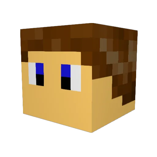 novymac Minecraft avatar head, 3D render
