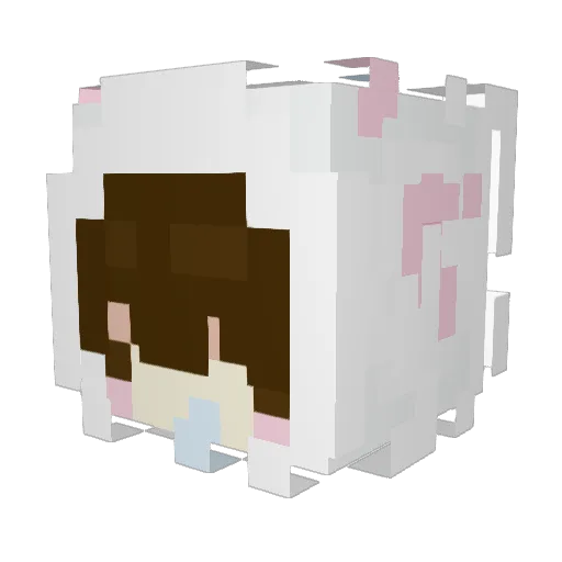 novzek Minecraft avatar head, 3D render